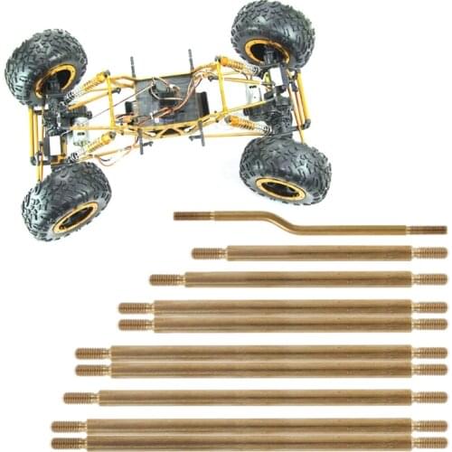 10pcs/Set Brass Steering Link Rod Linkage for Axial SCX10 iii AX103007 Crawler RC Car Part Accessories