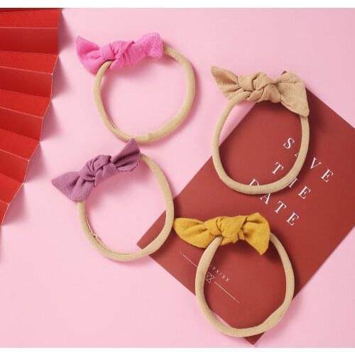 16pcs/lot Baby Headband Bow Girl Headbands Toddler Nylon Elastic Hair Accessories Kids Head Band Infant Hairband for Newborn
