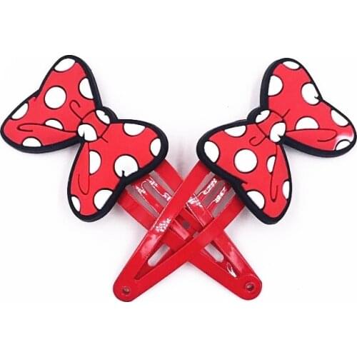 2Pcs/set Red Bow skirt Cute Children Elastics Hair bands Hairpins Hair clips Headwear Barrette Baby Girls Kids Hair Accessories