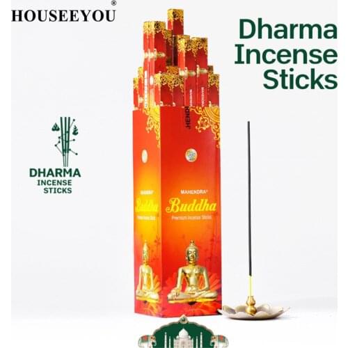 Brand 200Pcs Original India Nature Dharma Incense Stick Premium Multiple Flavor Sandalwood Endurance Aromatherapy Stick Box Pack