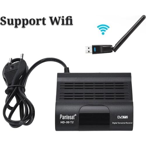 2021 DVB T2/DVB-C Digital 1080P TV Tuner H.265 TV Receptor Full HD DVBT2 Set-top Box Wifi Receiver With Remote Controller DVB-T