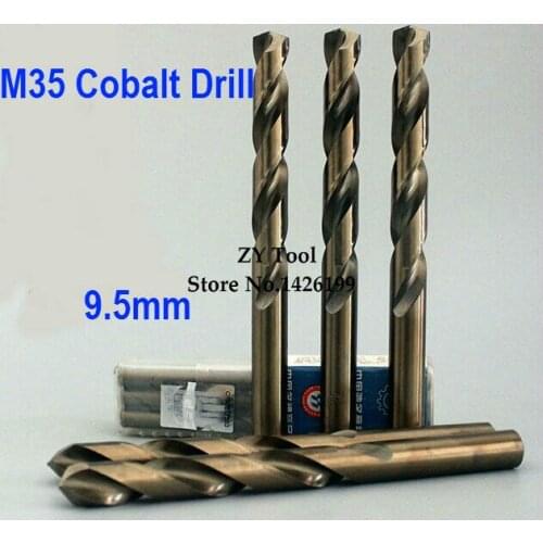 5PCS TG 9.5mm cobalt high speed steel straight shank drill Hep flowers Hep flowers stainless steel straight shank drill