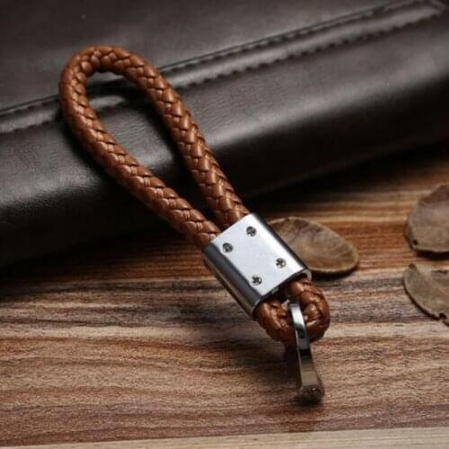 50PCS NEW Arrival Styling Fashionable Metal + Leather Car Auto Key Chain Key Rings Keyrings FOR Key Chain Rings Neutral Design