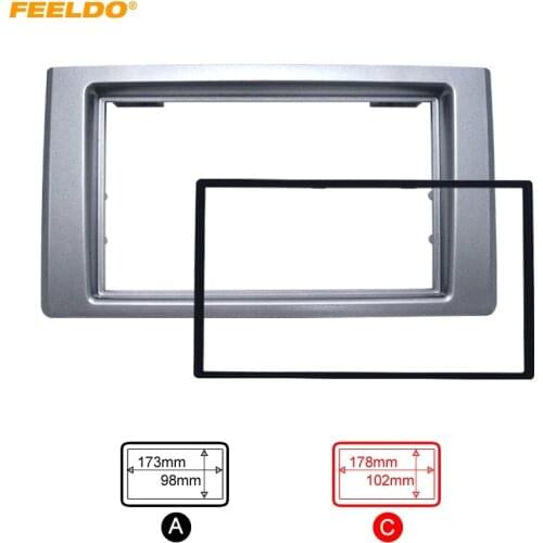 FEELDO Car 2DIN CD DVD Radio Fascia Frame for Iveco 2009+ Dash Mount Kit Adapter Trim Dashboard Panel#5265