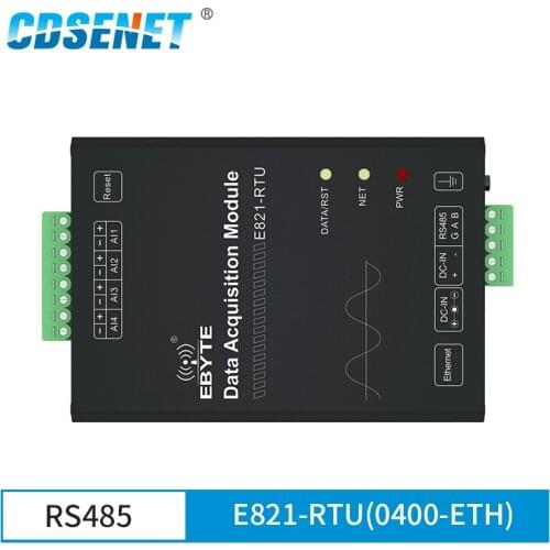 E821-RTU(0400-ETH) Digital RS485 RJ45 4 Channel Input Modbus TCP RTU Wireless Transparent Transceiver Modem with Ethernet port