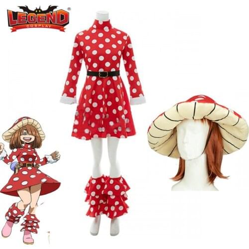 Cosplay legend My Hero Academia Boku No Hero Akademia Kinoko Komori Cosplay Costume Girls Women Fancy Dress Custom Made H001