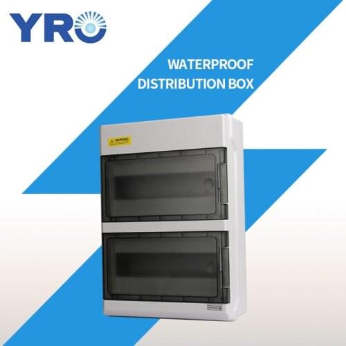 24 Ways Din Rail Outdoor Waterproof Electrical Distribution Box Circuit Breaker MCB power Plastic Junction Wire Box IP65 SH24PN