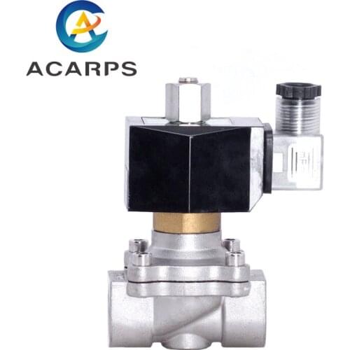 3/4" Normally Open Stainless Steel Solenoid Valve On-Off Valve Water Valve For Water Gas Oil 220V 110V 24V 12V