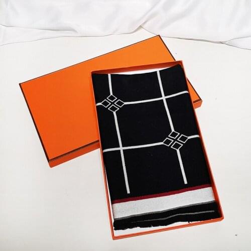 2020 Autumn and Winter New Imitation Cashmere Scarf Mens Long Jacquard Double-sided Warm Scarf for Men