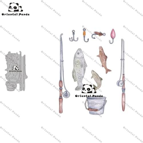 New Dies 2020 go fishing Metal Cutting Dies diy dies photo album cutting dies Scrapbooking Stencil Die Cuts Stamps with die