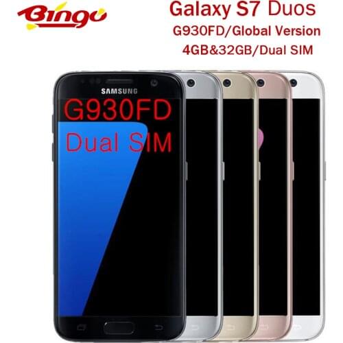 Samsung Galaxy S7 Duos G930FD Original Global Version Android Phone Dual SIM Exynos Octa Core 5.1" 12MP&5MP RAM 4GB ROM 32GB NFC