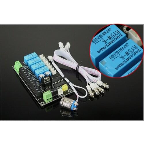 4 input 1 output Audio Input Signal Selector Relay Board Stereo Signal Switching Amplifier Board RCA For Speakers