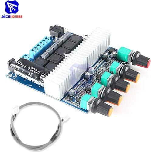 TPA3116 2.1 Audio Amplifier Board DC 12-24V Digital HIFI Subwoofer Amplifier Module Super BASS Speaker Module 50W+50W+100W