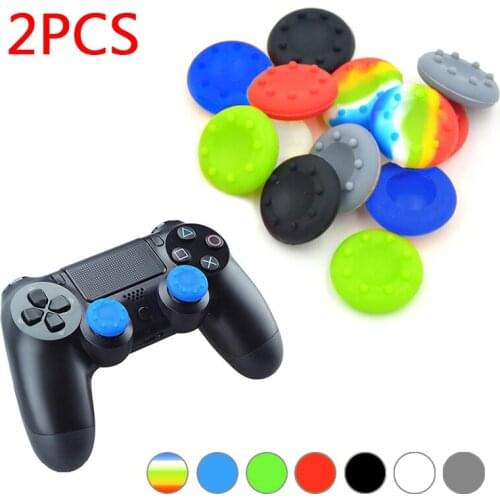 2pcs Rubber Silicone Cap Thumbstick Thumb Stick X Cover Case Skin Joystick Grip Grips For PS2/3/4 XBOX 36E Controller GD