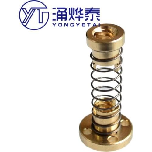 YYT T8 Lead Screw T8 Copper Nut Elimination Clearance Elimination Difference Nut Ladder Stainless Ste