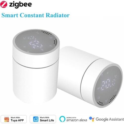 ZigBee 3.0 Touchable Display Temperature Thermostatic Smart Constant Radiator,Support Alexa Google Home Tuya Smart Life APP Hub