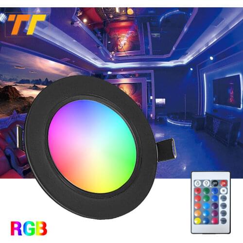 Smart LED RGB Downlight with Remote Control Ceiling Indoor Lights Dimming Round Spot Lamp 7W 9W Warm Cool Light Work Home