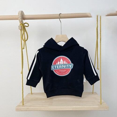 Spring Autumn Clothes Boys Girls Hooded Sweatshirts Baby Cartoon Long-sleeved Shirt Base Childrens Clothing For 1-3 Years