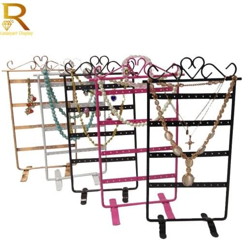 Wholesale48 Holes 24 Pairs Stud EarringDisplay Rack Metal Stand Holder Jewelry Earrings Organizers Showcase Packaging & Display