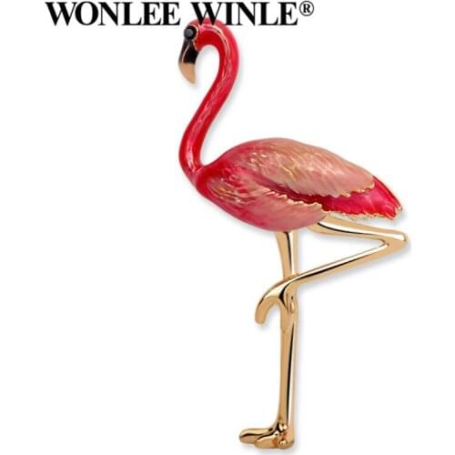 Броши фламинго на одежду WONLEE WINLE China At AliExpress