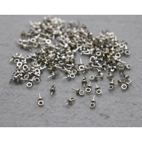 10PCS Hot Fittings for Accessory DIY beads Machining metal parts Pins Flat needle Silver-plate for Earrings Bracelet button