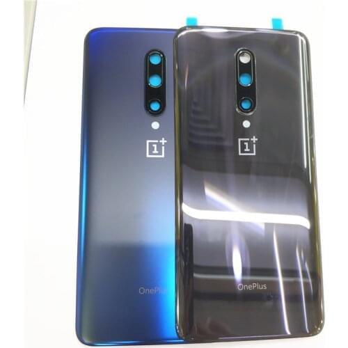 10Pcs/Lot Original Glass For Oneplus 7 Pro Battery Door Back Cover Rear Housing Case Replacement Parts With Camera Lens