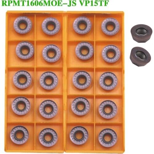10PCS RPMT1606 MOE JS VP15TF Carbide Insert CNC Lathe Milling Tool R8 Inner Round RPMT Blade Metal Cutter Turning Tool