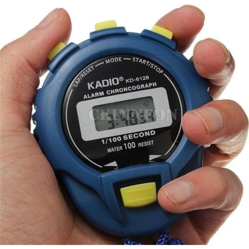 100Pcs/Lot Sports Stopwatch Professional Handheld Digital LCD Sports Stopwatch Chronograph Counter Timer with Strap hot search