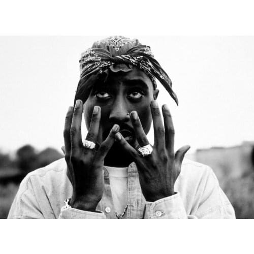 2pac Tupac Amaru Canvas Fabric Poster Home Decoration Wall Art Stylish Retro Decor Nice Print Poster