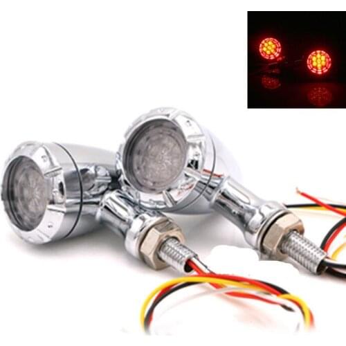 2X Motorcycle 10mm Bullet LED Brake Blinker Turn Signal Light Indicator Lamp For Honda cbr Yamaha Kawasaki Suzuki KtN Ducati