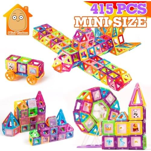 415PCS Mini Magnetic Blocks Magnet Models Building Toy Magnetic Construction Designer Bricks Magnetic Toys Educational Kids Gift