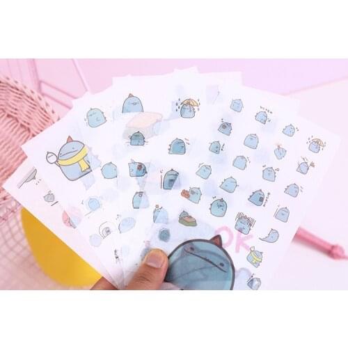 6pcs Lovely dinosaur paper sticker diy decoration sticker for album scrapbooking stationery sticker gift for kids