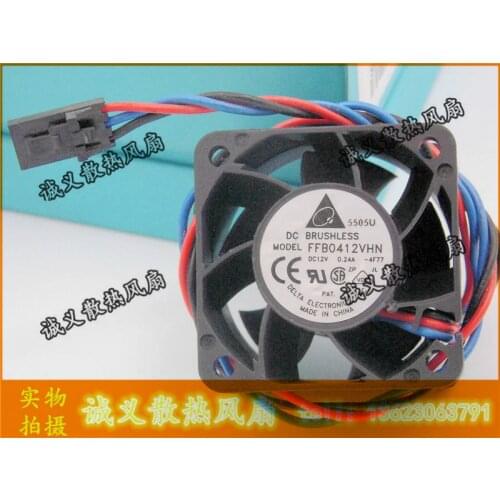 Free shipping Delta FFB0412VHN 4f77 4028 40*40*28MM 4CM 12V 0.24A 3-Pin DC Cooling Fan