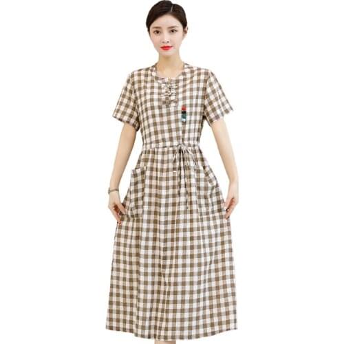 Льняные летние платья BOOKERPHILS China At AliExpress