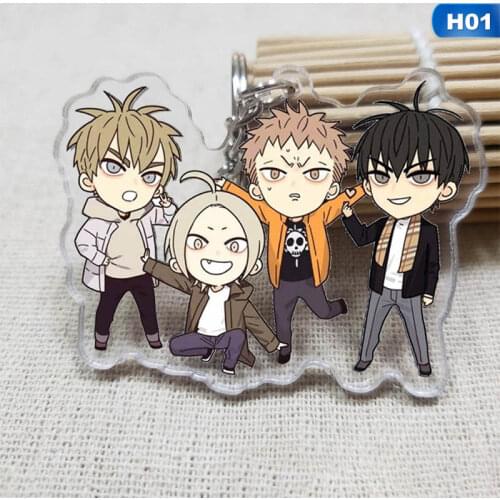 Anime 19 Days Keychain Cute Keyrings Youth Key Holder Cartoon Figure Old Xian Hetian Jian Yi Pendent Key Ring Jewelry &