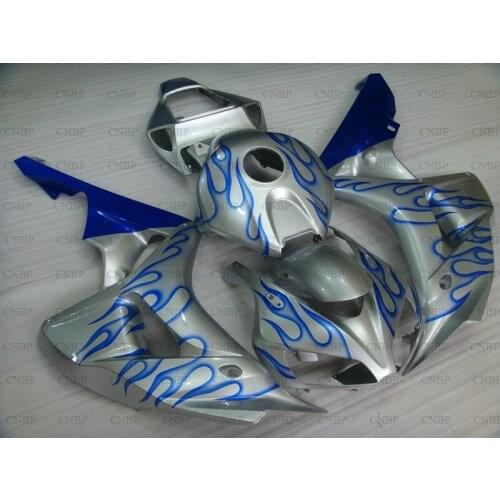 CBR 1000 RR 2006 - 2007 Fairings for Honda Cbr1000 RR 2007 Body Kits Fireblade 2007 Blue Silvery Flame Fairings