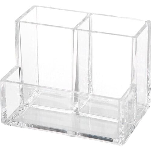Pen Stand Business Card Holder Acrylic Case for Desk Accessory Storage Business Card Holder Office Desktop Storage