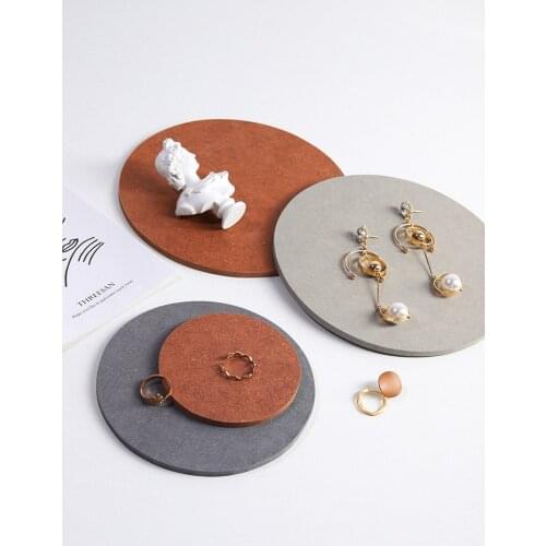 Colorful Round Earrings Rings Display Blocks Jewelry Display Holder Jewellery Display Plate Non-Fabric