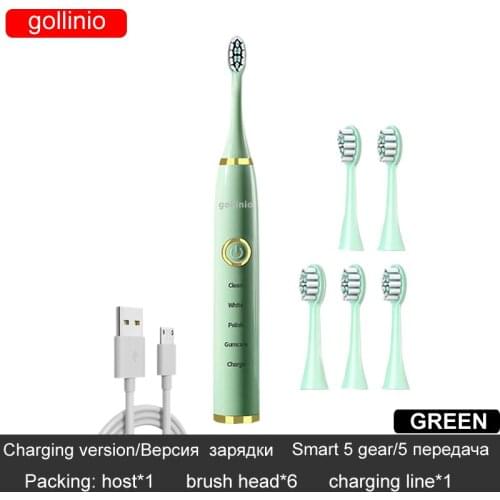 Gollinio Electric Toothbrush Battery version electronic tooth brush holder Rechargeable Teeth Brush Replacement Head GL46B