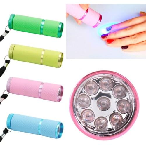 9W UV Flashlight 9 Led Ultra Violet Torch Light 395NW UV GEL Curing Lamp Epoxy UV Resin Cure Adhesive Glue Jewelry Tools