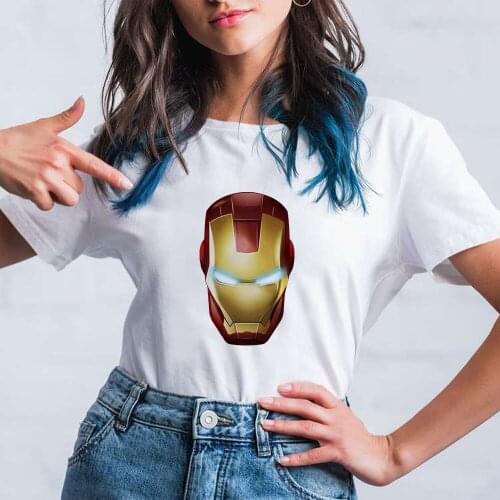 Marvel Tshirts Iron Man T Shirt Women T-Shirt Compression Cute Short Sleeve Hip Hop Tee Shirt Tops Tees Dropship Clothes