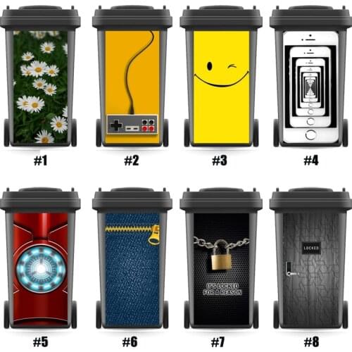 Rubbish Bin Sticker Abstract Wallpaper Mural Wall HD Print Decal Poster self adhesive Gift Home Art Kitchen Accessorries