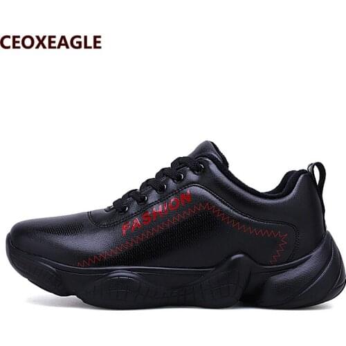 CEOXEAGLE brand Hot Selling Fashion Casual Shoes For Men Comfortable Shoes Lace-Up Autumn/Winter Warm Black Casual Male Shoes