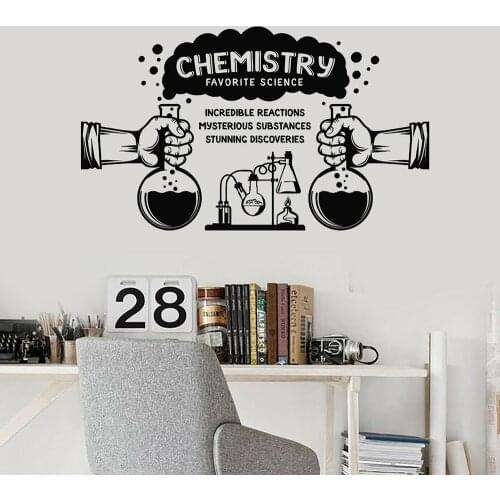 Wall Decal Science Substances Chemistry Lab School Classroom Interior Decor Door Window Vinyl Stickers Lettering Wallpaper E121