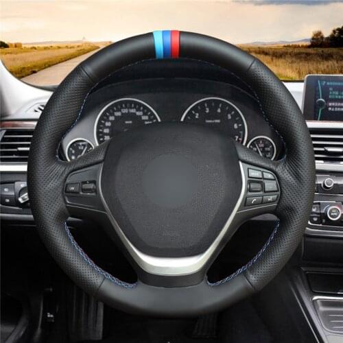 DIY Anti-Slip Wear-Resistant Steering Wheel Cover For BMW F20 F21 F22 F23 F30 F31 F34 F32 F33 F36 Car Interior Decoration