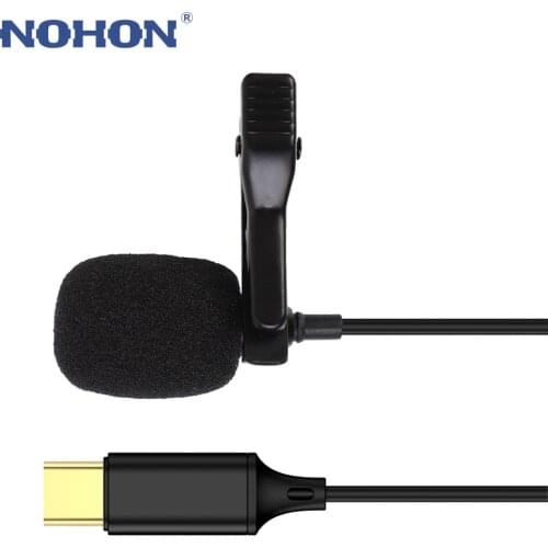 Nohon Lavalier Microphone USB Type C For Samsung Huawei Xiaomi Redmi Oneplus Condenser Studio Professional Live Wired Lapel Mini