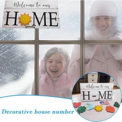 New Hot Interchangeable Home Sign With Magnetic Icons Seasonal Decoration for Home Garden Decor