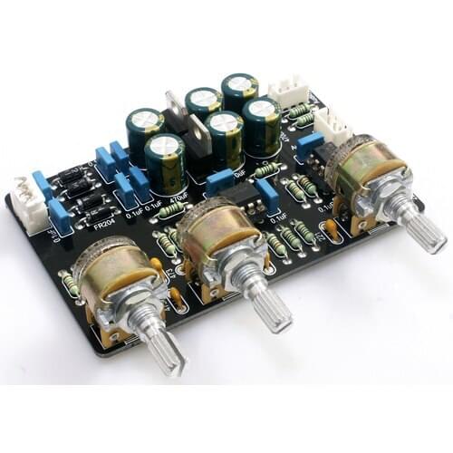 AC (12V + 0 + 12V) FR204 LM7812 LM7912 Preamplifier Bass Adjusting Sound Board