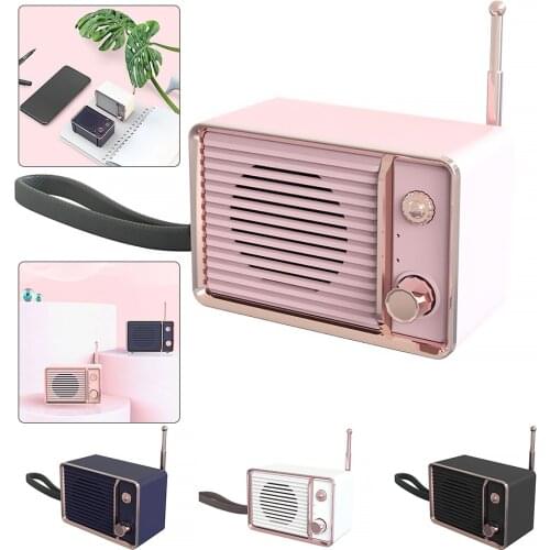 DW01 Audio Mobile Phone Portable Rechargeable Mini Retro Bluetooth Speaker Radio Cute Outdoor Mini Speakers Travel Music Player