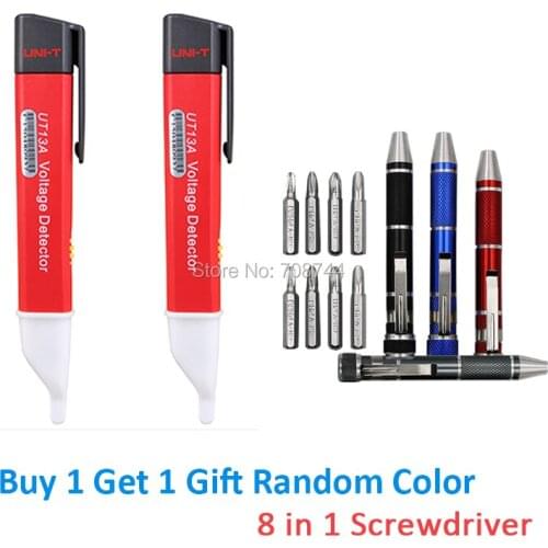 UNI-T UT13A AC Voltage Detectors 24V~600 V 50/60Hz Volt Tester Pen Adjustable Sensitivity Test Pen Light Flash Beeper Indicator